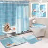 Cortina de Chuveiro Amazon Impressão Digital 3D Impermeável Poliéster Divisória de Banheiro Cortina de Chuveiro Estilo Minimalista Moderno