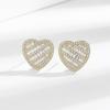 Comercio exterior Europa y Estados Unidos nuevos pendientes de diamante pendientes de circonita en forma de corazón nicho lujo ligero pendientes totalmente de diamante pendientes en stock al por mayor