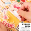 Adesivos de PVC transparentes de desenho animado para celulares, copos de água, caixas de armazenamento, adesivos à prova d'água, adesivos de cristal, adesivos ins de menina para atacado