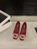 Zapatos Planos de Cuadrado con Aumento Interior y Pedrería para Mujer 2025 Nuevos de Primavera y Otoño Negro Estilo Francés de Satén Zapatos de Oficina