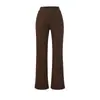 Pantalones Sexy Acampanados Micro Acampanados Estilo Deseo Puro para Mujer Otoño e Invierno Nuevo Elástico Cintura Alta Acampanados Ajustados Casuales