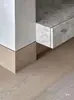 Pieza preincrustada de rodapié para suelo de madera, rodapié empotrado minimalista de aleación de aluminio para paredes lisas con pintura de látex