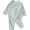 Conjunto de ropa interior para bebé, colección de primavera y otoño, capa base de algodón puro para niños, pijamas separados para niños y niñas, top y pantalones de otoño para bebé