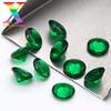 Fabricantes de vidro verde redondo AAA estocam um grande número de pedras brutas de qualidade estável de 2 mm a 12 mm de vidro