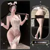 Lencería coqueta y seductora, banda para el vientre de puro deseo, lencería sexy de chica conejita transparente, conjunto de una pieza seductor
