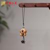 Serie de Cadenas para Teléfono Móvil de Grano de Café de Madera de Durazno Juguete Cultural Oso y Cachorro Accesorios Colgante