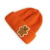 Gorro infantil de hermano gato, nuevo y bonito gorro de punto de oso, para bebés, masculinos y femeninos, de color liso, con bridas, moderno gorro de lana.