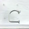 Astmf-136 Aleación de Titanio Garra Circonio Anillo en U Titanio G23 Rosca Interna Circonio Forma de U Arete de Cartílago Joyería para Piercing Cabeza
