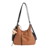 2026 Nuevo Bolso de Hombro Individual Retro de Gamuza y Felpa de Nicho para Mujer, Bolso Tote de Cuero Suave de Gran Capacidad, Bolso de Axila Versátil y de Moda