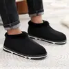 Pantuflas de algodón cálidas de invierno para mujer con talón, zapatos de algodón hechos a mano para hombre, antideslizantes, aptos para el posparto, uso en casa, interior, para padres, personas de mediana edad y mayores