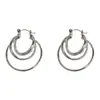 Pendientes de aro metálicos tridimensionales multicapa, únicos y exagerados, estilo francés para mujer, a la moda, sencillos, retro, con un diseño distintivo, al por mayor