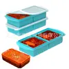 Bandeja de Hielo Grande de Silicona Transfronteriza Molde de Cubitos de Hielo de Grado Alimenticio Molde de Bola de Hielo de Desmoldeo Fácil Congelación Rápida Molde para Hacer Hielo Casero