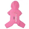 Abrigo de invierno impermeable para mascotas de dos tonos con cuello alto, chaleco cortavientos y cálido, adecuado para uso en exteriores, se puede sujetar a una correa, chaqueta de algodón casual para perros