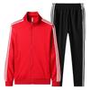 Conjunto Esportivo Casual Masculino Primavera & Outono Cardigã de Manga Comprida Moletom Bonito Casal Universitário Três Listras Solto Conjunto de Duas Peças