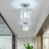 Luces de cristal de lujo ligero para pasillos, luces de techo simples y modernas, adecuadas para vestidores, entradas, balcones y huecos de escalera.