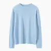 Suéter Básico Minimalista de Punto de Cuello Medio Alto para Mujer Hilo 100% Algodón Holgado Adelgazante Multicolor Suéter Base