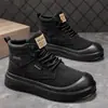 8298 Botas Martin Retro de Caña Alta Versátiles de Moda Estudiante Moderno Ropa de Trabajo Casual Zapatos para Hombre