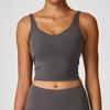 Ropa de Yoga de Verano Sujetador Deportivo para Mujer con Almohadillas en el Pecho y Espalda Cepillada para Fitness Ropa para Correr al Aire Libre Sujetador para Pilates