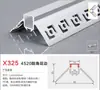 Luminária Linear LED de Sobrepor com Teto Pré-Embutido de Liga de Alumínio Cinza, Luminária Linear de Borda Cob, Perfil Embutido para Canal de Luz