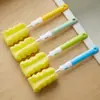 Escova de copo de esponja cor macaron para uso doméstico, cabo longo, destacável, para limpar copos de água, copos de chá, mamadeiras, com cabeças de escova substituíveis