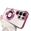 Suporte magnético sem bordas para Samsung S24Ultra Phone Case Transparente Galvanoplastia S23U Cross Border com lente Film