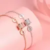 Pulsera de Cintura Pequeña Barbárica de Plata de Ley S925 con Diamantes Completos para Mujer Diseño Coreano de Nicho ins Sentido Avanzado para Enviar a Novia Pulsera al por Mayor