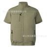 Ropa de refrigeración de verano con aire acondicionado personalizada de fábrica transfronteriza para hombre, ropa de trabajo de manga corta con ventilador más logotipo, ropa de trabajo con ventilador