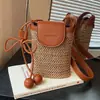 Bolsas Tejidas de Paja de Nicho Transfronterizas para Mujer, Nueva Moda Verano 2026 Bolso Cruzado de Hombro Tejido, Exquisito Bolso para Teléfono Móvil