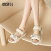 Zapatos de Mujer Dadong Sandalias Deportivas 2024 Verano Nuevo Estilo Casual Tacón Medio Plano Velcro Puntera Abierta