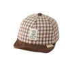 Gorros para Bebés Niños y Niñas, Estilo Béisbol Ala Suave Primavera y Otoño Cuadros Casual Elegante Estilo Primavera Gorros para Bebés