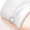 Suministro directo de fábrica Collar de anillo de plata S925 de Amazon Moda para mujer Cadena clavicular Cadena de plata Joker Joyería al por mayor