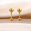 Brincos Pequenos e Delicados em Haste Mini Fina Espiral Cravejados com Diamantes Estilo Ins Simples Elegante Nicho Clássico para Cartilagem da Orelha