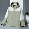 Chaqueta Cortavientos Impermeable Transpirable Resistente al Desgaste con Capucha de una Sola Capa para Primavera/Otoño para Parejas, Viajes, Camping, Montañismo