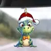Festival de Navidad Colgante Decorativo Caballero Interior Coche Nuevo Estilo Colgante Llavero Acrílico Plano Dinosaurio Colgante
