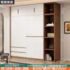 Armario de dormitorio de gran capacidad, armario simple de puertas batientes con cajones, almacenamiento compartimentado en compartimento abierto, mueble de almacenamiento para el hogar