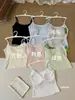 Camisola Lyocell estilo BM pura y seductora con ribete de encaje y copas en el pecho para mujer, dulce y atrevida, ajustada y que realza la figura, top interior