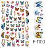 Nuevas pegatinas para uñas transfronterizas con diseño de flores de primavera, mariposas y conejos.
