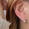 Pendientes de tulipán con diseño de nicho de estilo coreano para mujer, estilo mini, pequeños y bonitos, con diseño de flores pequeñas.