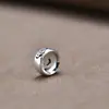 Contas Separadoras de Prata de Lei S925 Prata Tailandesa Padrão de Chama de Totem Antigo Superfície Grossa Separador DIY Joias de Prata Pulseira Acessórios com Contas