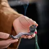 Quemador de Incienso Texturizado Ruyi Base de Incienso Cerámica Quemador de Incienso Zen Sándalo Madera de Agarwood Adornos de Fragancia