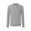 Nanxia disfarçado Primavera e Outono novo retrô gola Henley canelada malha de base cleanfit casual top de lã