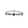 Anillo de diamante verde esmeralda estilo francés para mujer, nicho, simple, moderno, de alta gama, anillo ajustable para dedo índice, venta al por mayor de joyería