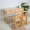 Escritorio de madera maciza integrado sin montaje, escritorio de oficina y silla con cajones, escritorio simple para el hogar, escritorio de estudio