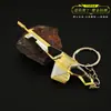 Varolant arma periférica mini roxo que Golden Lang aoding roxo ouro louco liga chaveiro pequena arma 9cm
