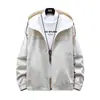 Chaqueta con capucha estampada de moda para hombre talla grande, abrigo deportivo cortavientos extragrande para primavera y otoño, top ligero