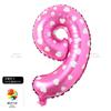 Pequeno balão alfanumérico de filme de alumínio rosa de 16 polegadas Festa de Aniversário casamento layout de casamento balão de folha de alumínio