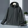 Ropa de protección solar de seda de hielo con capucha upf50 + abrigo deportivo de moda para exteriores, protección solar sensible al hielo, protección UV, gabardina para la piel
