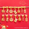 Antigo doce de ouro mudo estrela da sorte PENDENTE LUCKY gato da sorte PENDENTE RICO pulseira colar joias DIY