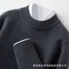 Nuevo Suéter Grueso de Cachemira para Hombre 2025, Moda de Negocios, Cuello Semi Alto, Elegante, Sencillo, Diseño Versátil, Suéter Base