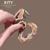 Pinza para el Cabello con Pedrería Color Champagne de Nuevo Estilo Coreano y Japonés para Mujer, Elegante Pinza Fijadora de Cola de Caballo Alta, Accesorio para el Cabello Pinza para Recogido Parcial